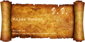 Vajda Vencel névjegykártya